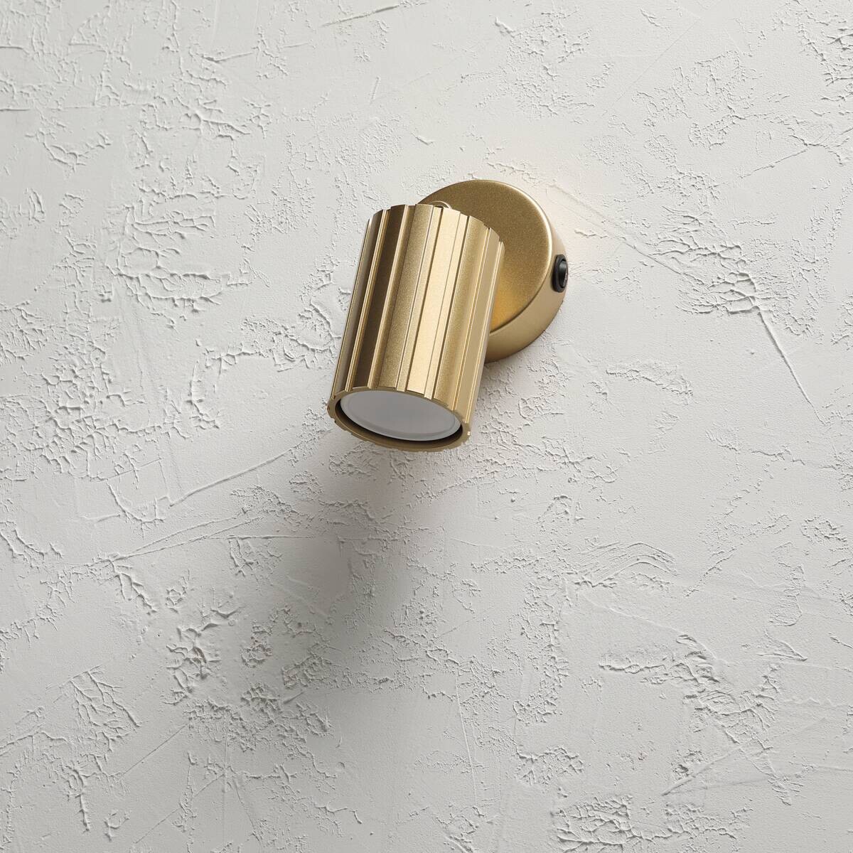 Lamkur Wandleuchte Prisma gold Stahl B/H/L: ca. 8x16x8 cm GU10 1 Brennstellen