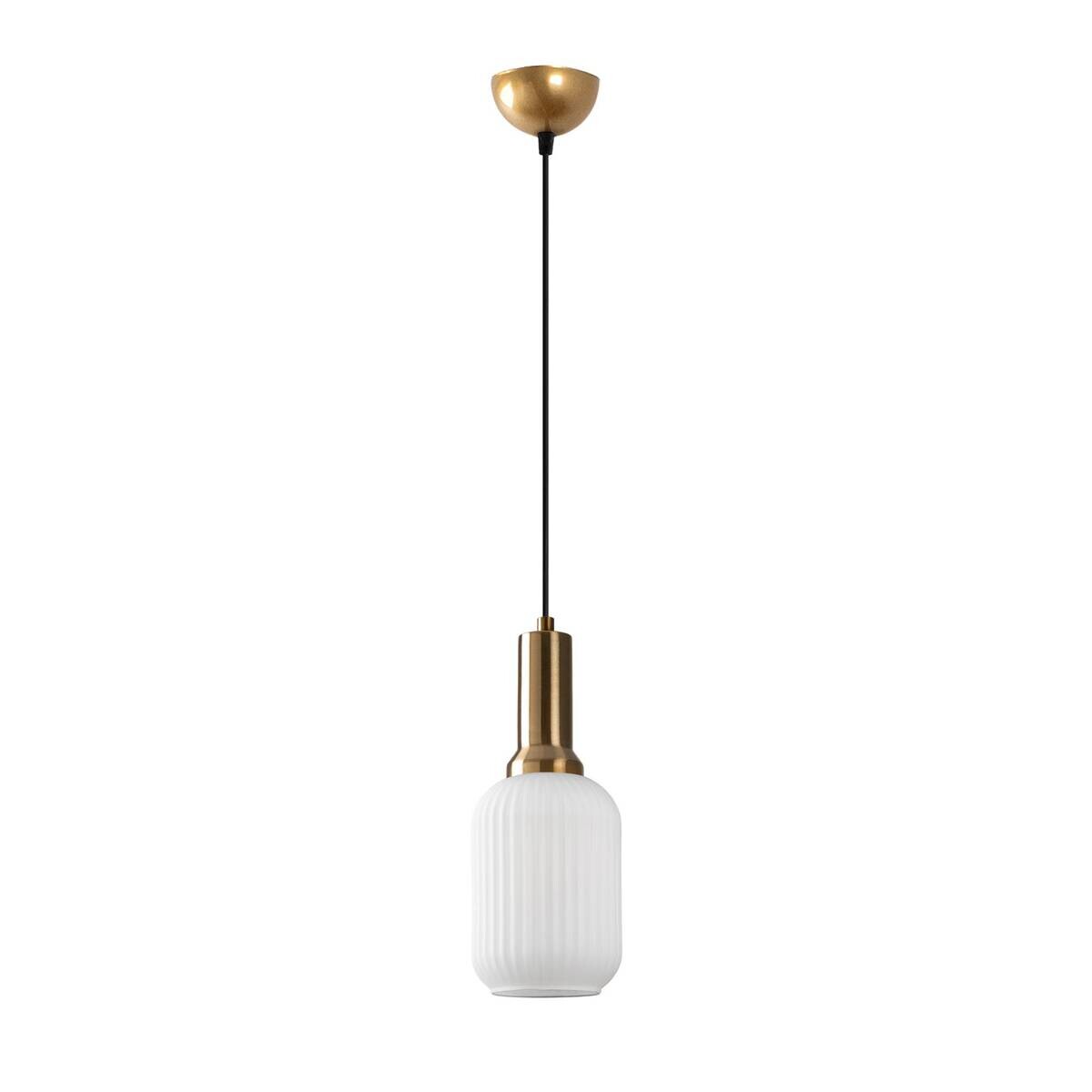 Opviq Pendelleuchte Asker-15191 gold Glas Metall B/H/T/L/D: ca. 13x118x13x13x13 cm E27 1 Brennstellen