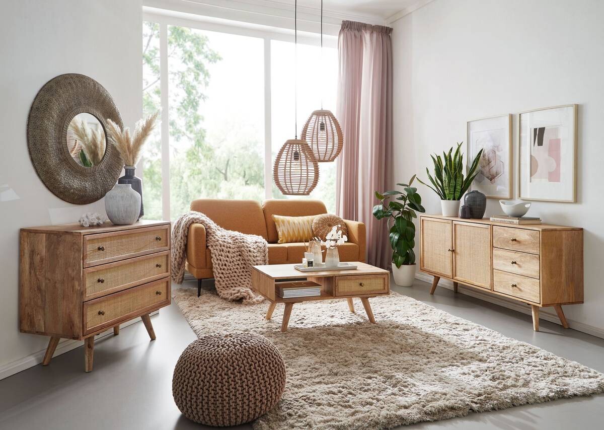 Wohnling Couchtisch braun B/H/T: ca. 90x40x45 cm