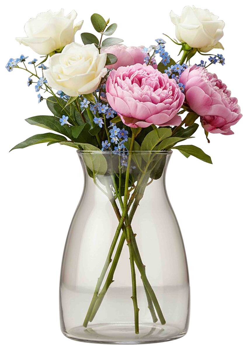 Vase klar Glas H/D: ca. 20x14 cm