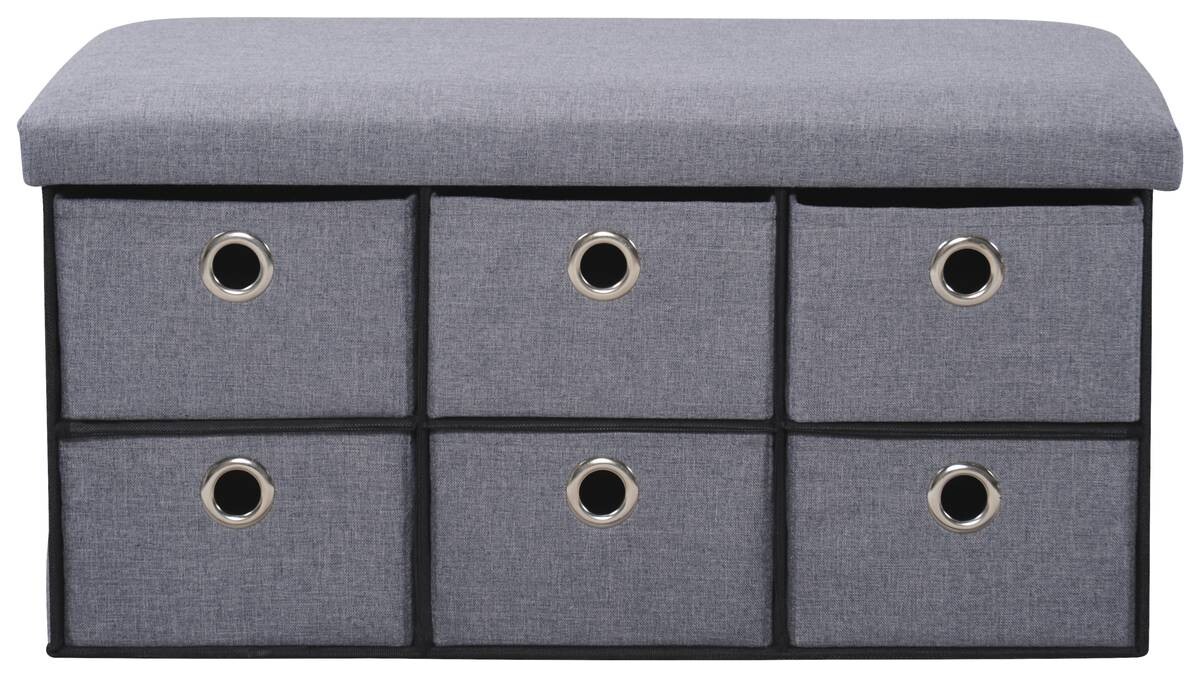 Kesper Sitzbank grau B/H/L: ca. 38x38x76 cm