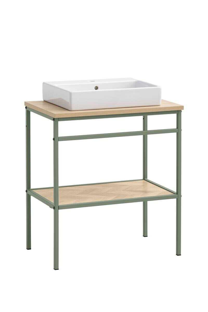 Waschbeckenunterschrank Lorna Eiche Nachbildung B/H/T: ca. 70x89,2x45 cm