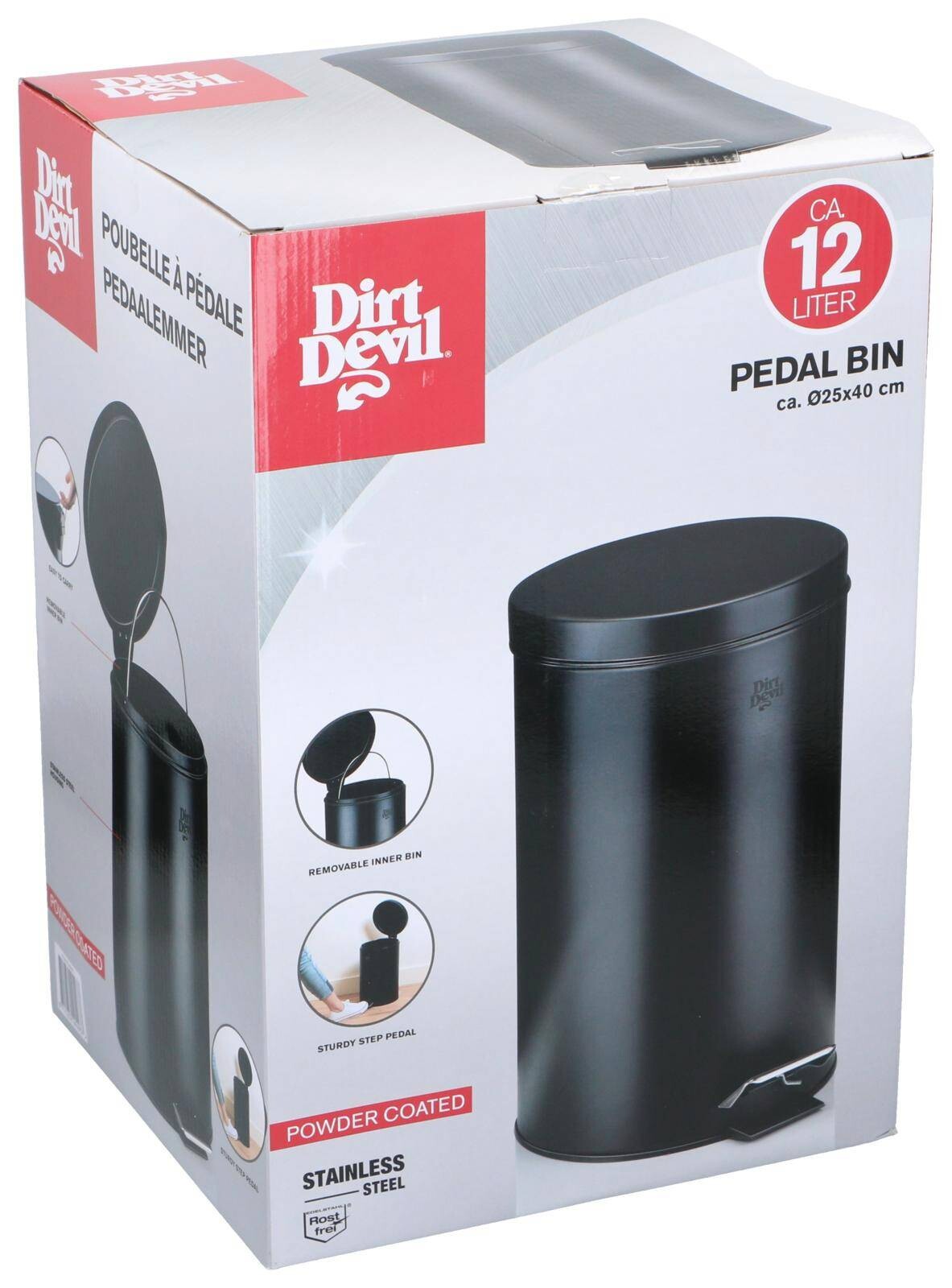 Dirt Devil Treteimer schwarz Stahl H: ca. 40 cm