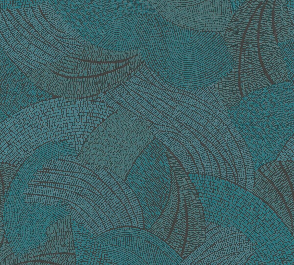 A.S.Creation Vliestapete schwarz grün blau B/H/D: ca. 53x1005x9,2 cm