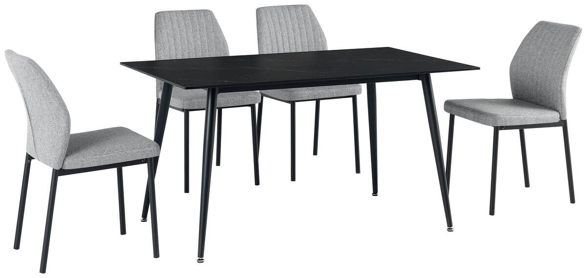 Tischgruppe Palma schwarz Steinzeug B/H/T: ca. 140x75x80 cm