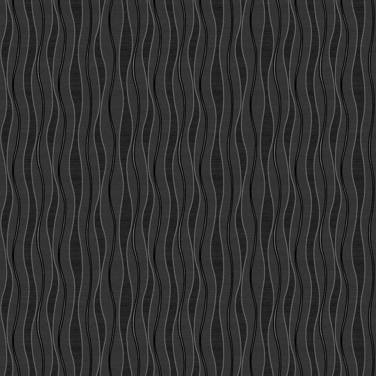 UGEPA Vinyltapete Wellen schwarz silber B/L: ca. 53x1005 cm
