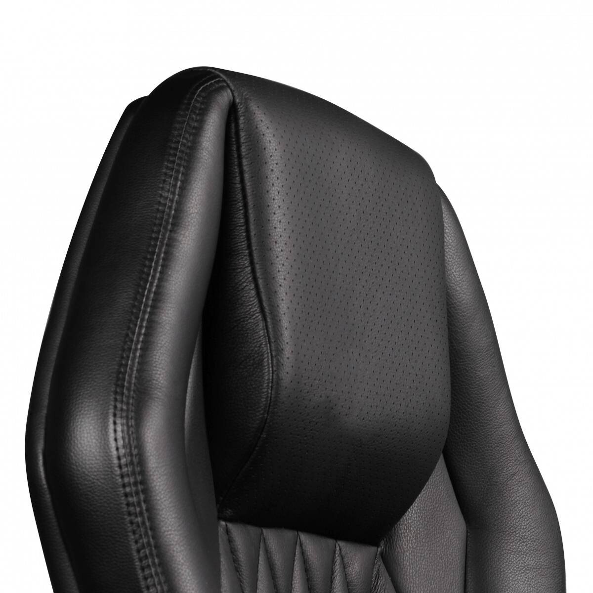 Drehstuhl schwarz Leder