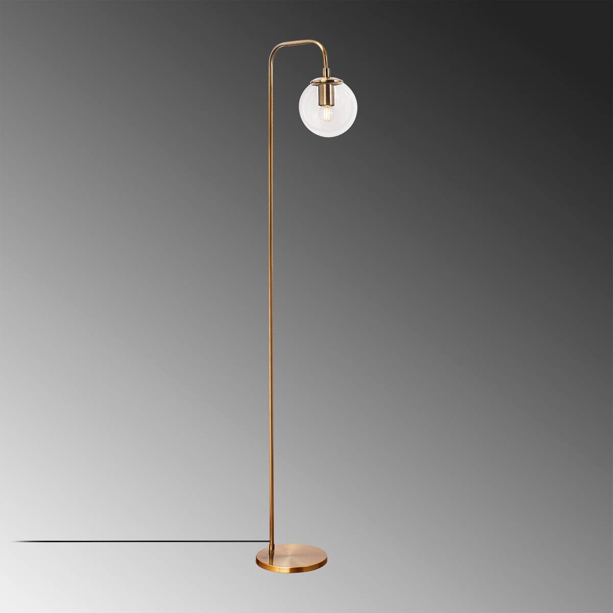 Opviq Stehlampe Viran bronze Glas Metall B/H/T/L/D: ca. 27x146x27x27x15 cm E14 1 Brennstellen