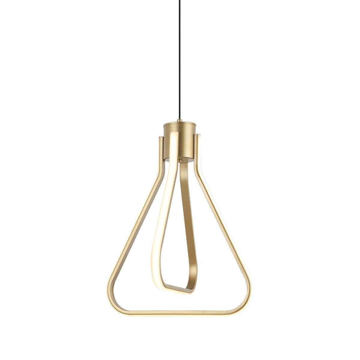 Lamkur Pendelleuchte gold Stahl B/H/L: ca. 12x36x36 cm