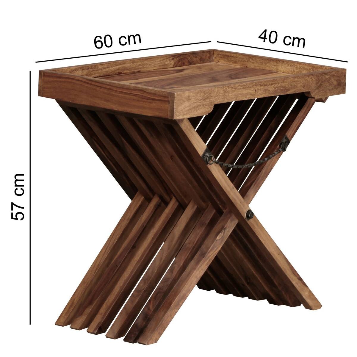 Beistelltisch rosenholz Holz B/H/T: ca. 60x57x40 cm
