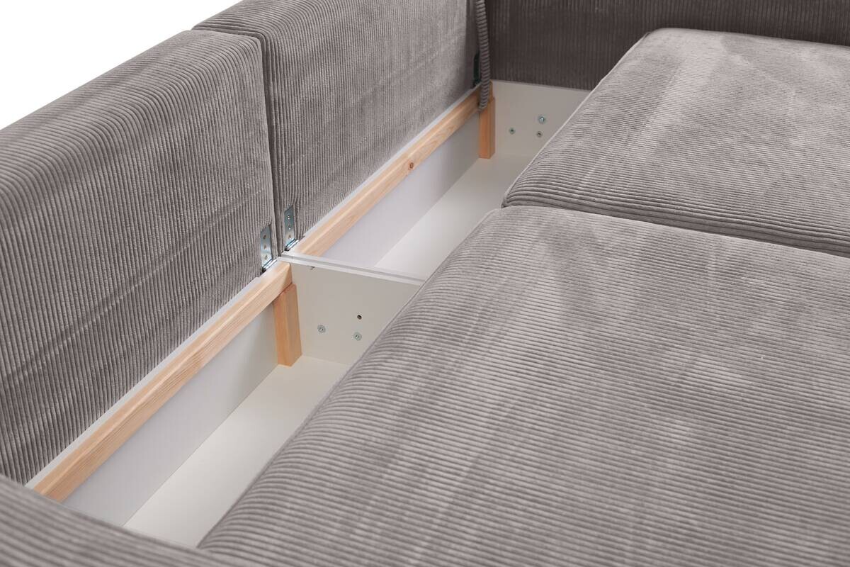 Big Sofa Evora grau Microfaser B/H/T: ca. 276x71x137 cm