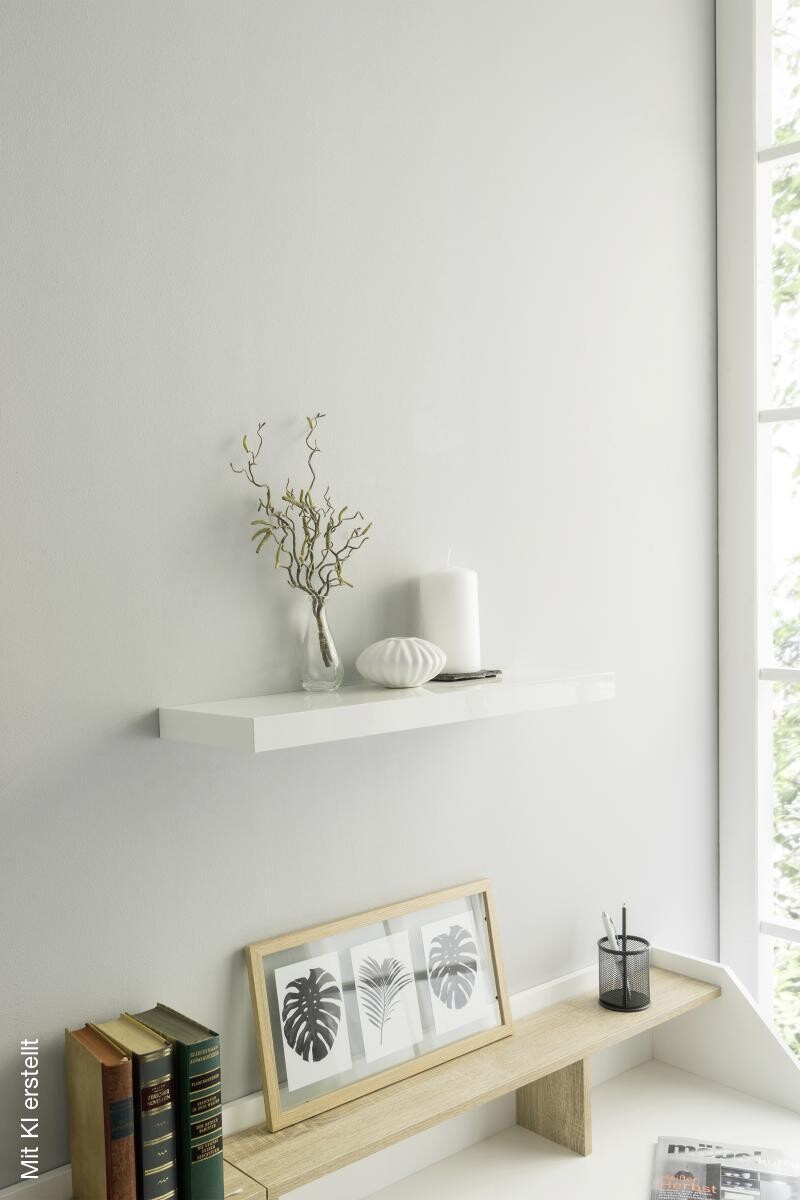 Wandboard Shelvy 60 weiß hochglänzend B/H/T: ca. 60x4x24 cm