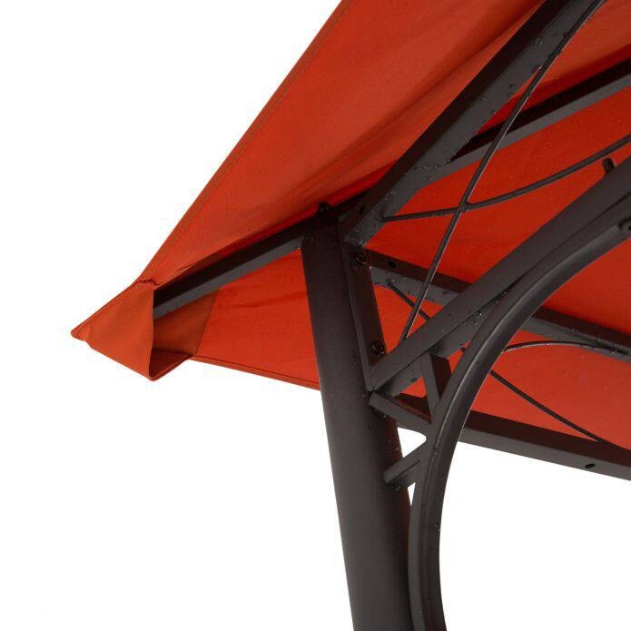 Outsunny Ersatzdach orange Polyester-Mischgewebe B/L: ca. 300x300 cm