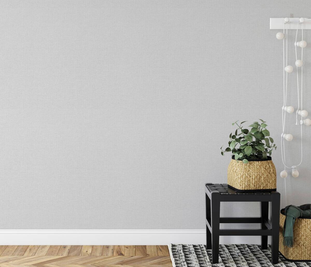 Vliestapete silber B/L: ca. 53x1005 cm glitzernd