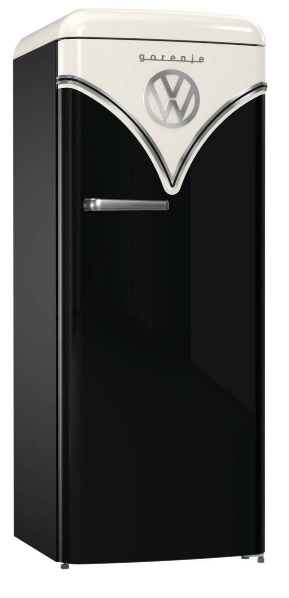 Gorenje VW-Retro-Kühlschrank OBRB615DBK schwarz B/H/L: ca. 59,5x152,5x66,1 cm