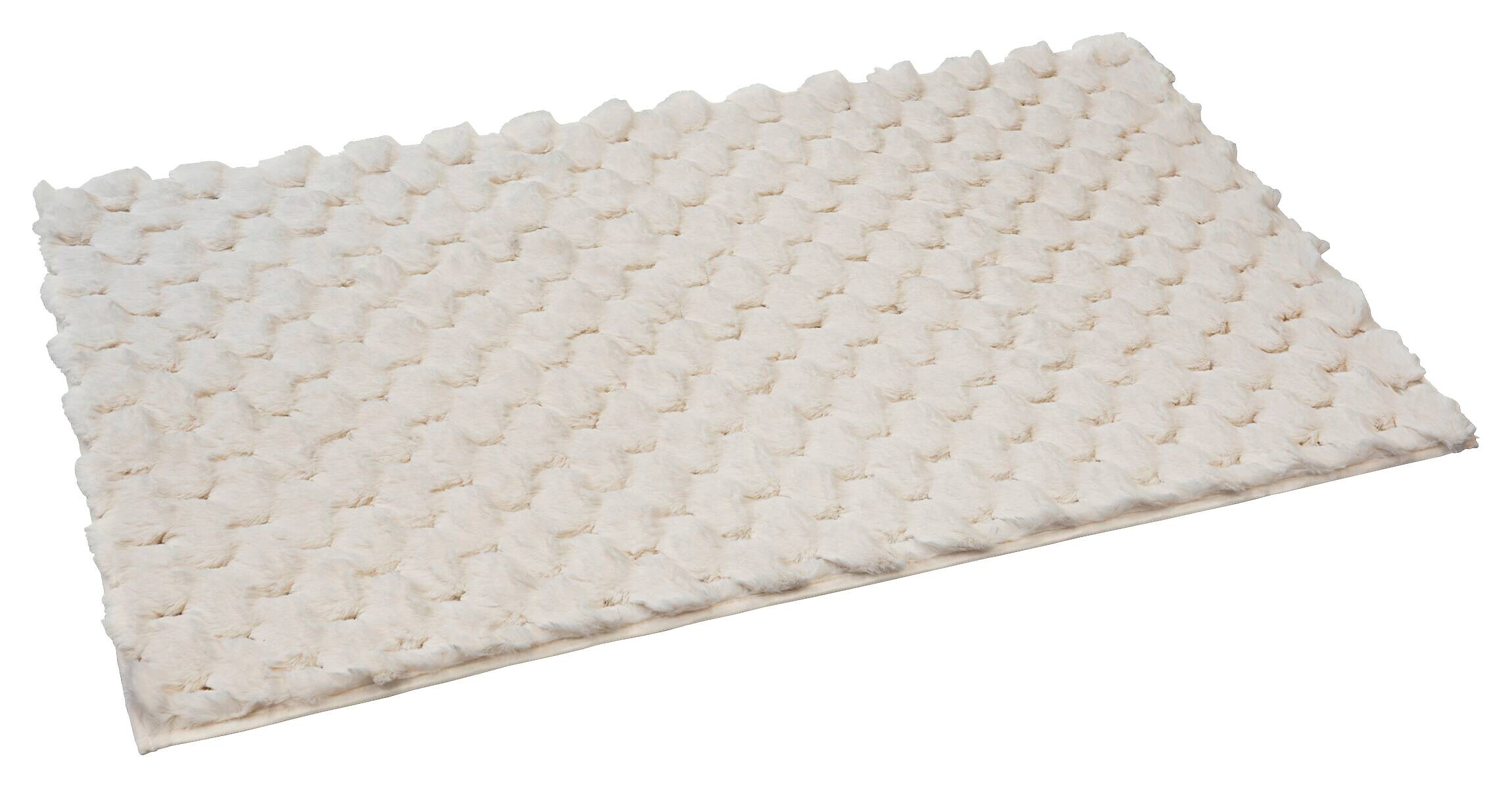 Badematte Wabe ecru Oberseite: 100% Polyester Unterseite: 100% Thermoplastische Elastomere Füllung: 100% Polyurethan B/L: ca. 100x60 cm