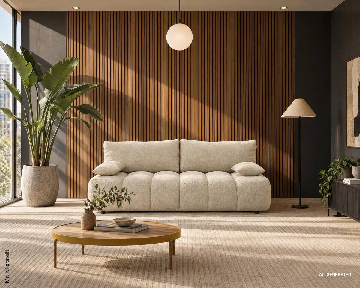 Schlafsofa elfenbein Polyester B/H/T: ca. 210x72x105 cm