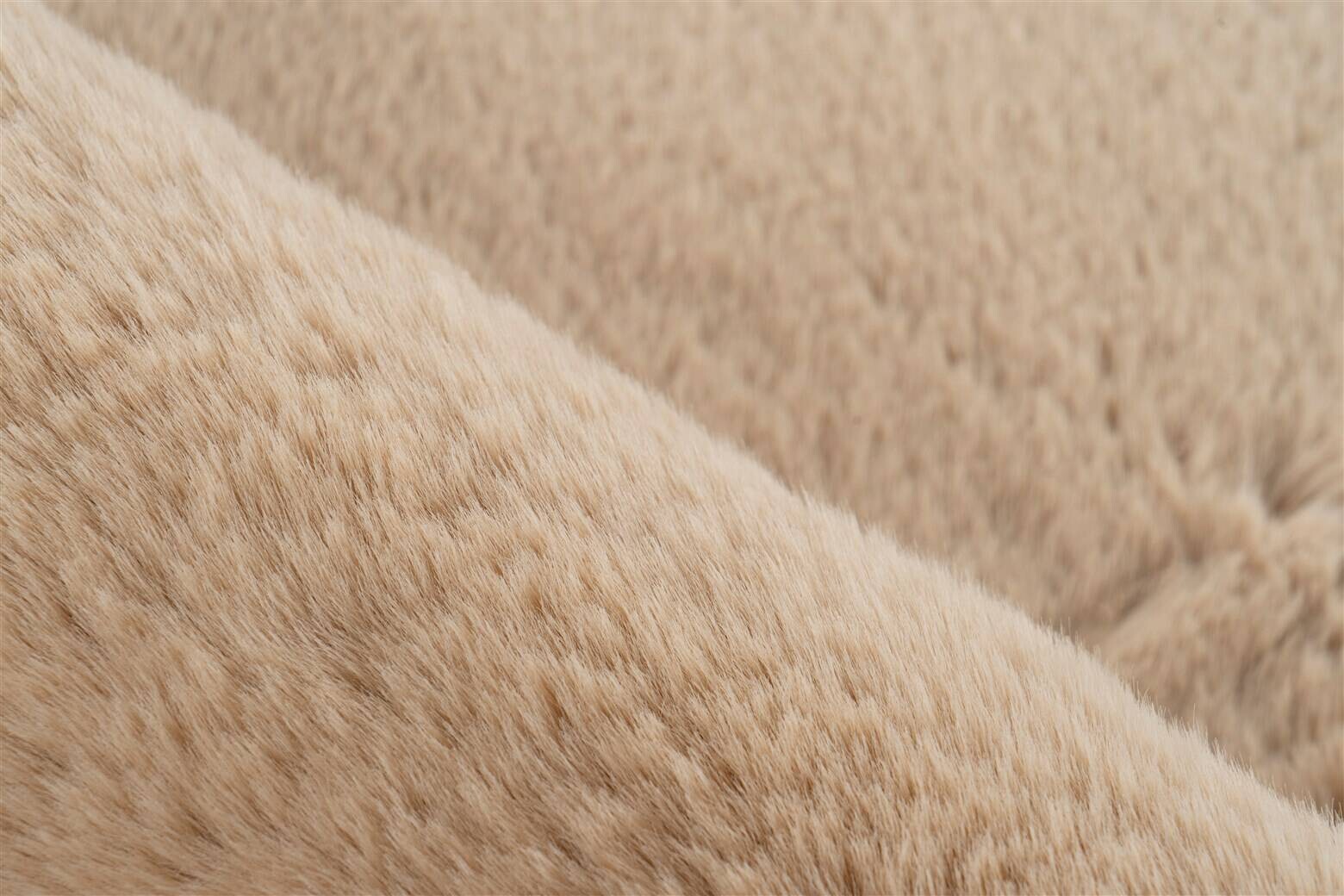 Kayoom Hochflorteppich Badematte Rabbit 425 beige B/H/L: ca. 65x3,5x100 cm