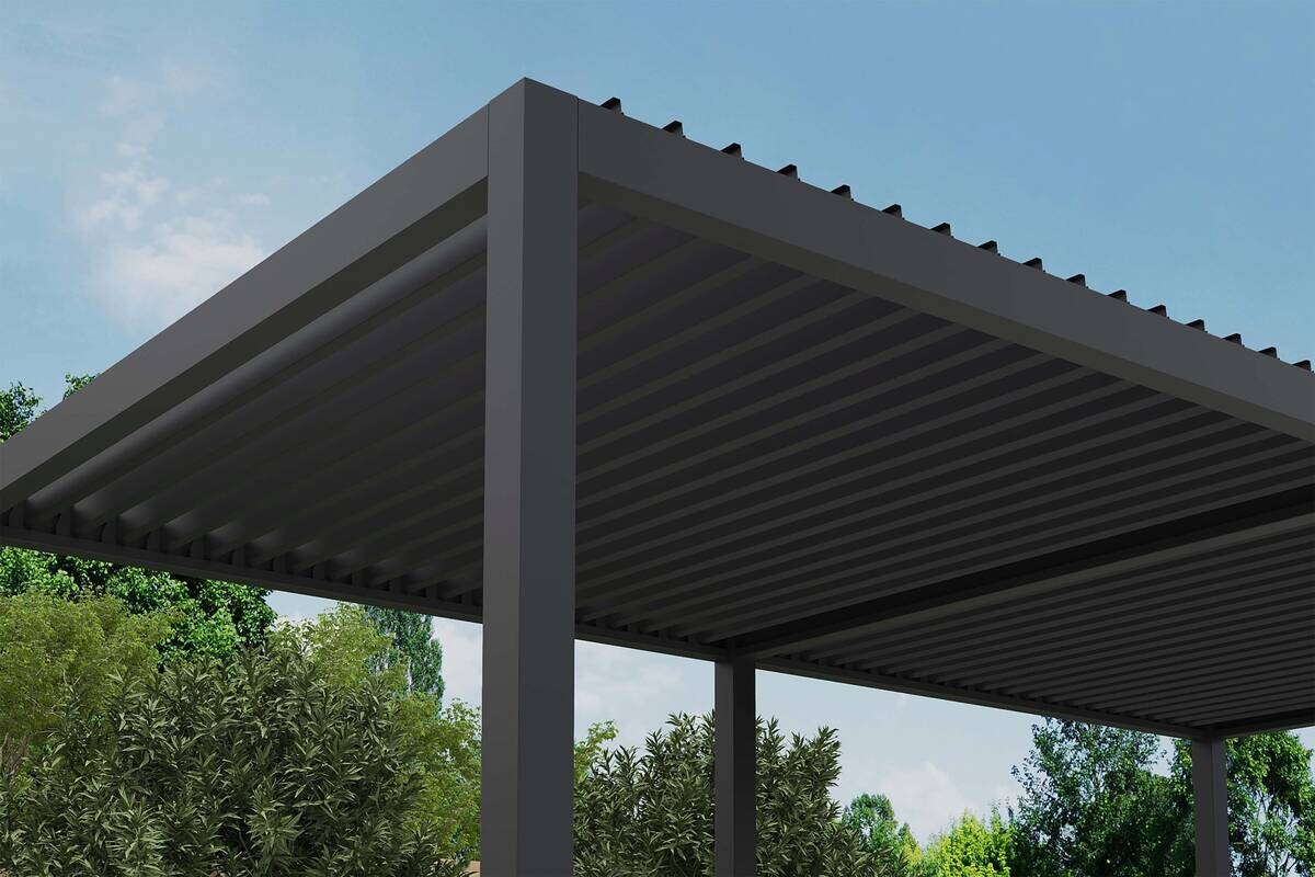 Pergola anthrazit Aluminium B/H/L: ca. 589x300x254,5 cm