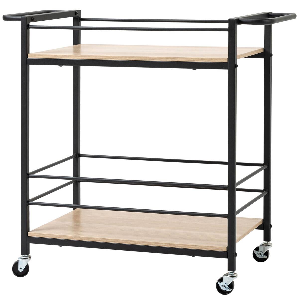 HOMCOM Küchenwagen natur Edelstahl B/H/L: ca. 40x82x75 cm