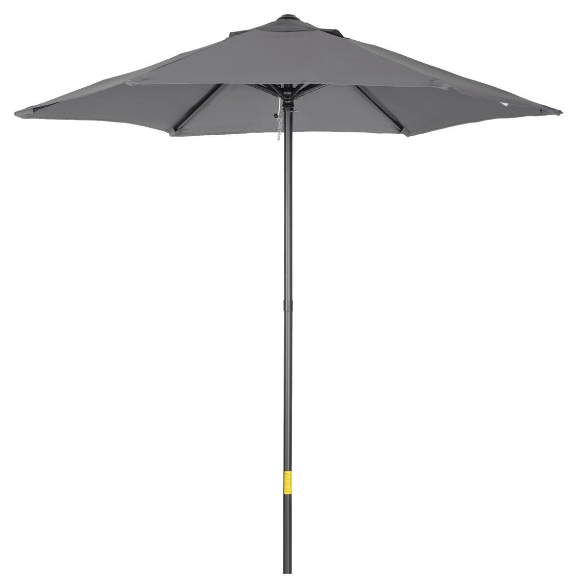 Outsunny Sonnenschirm dunkelgrau Aluminium B/H/L: ca. 196x204x196 cm