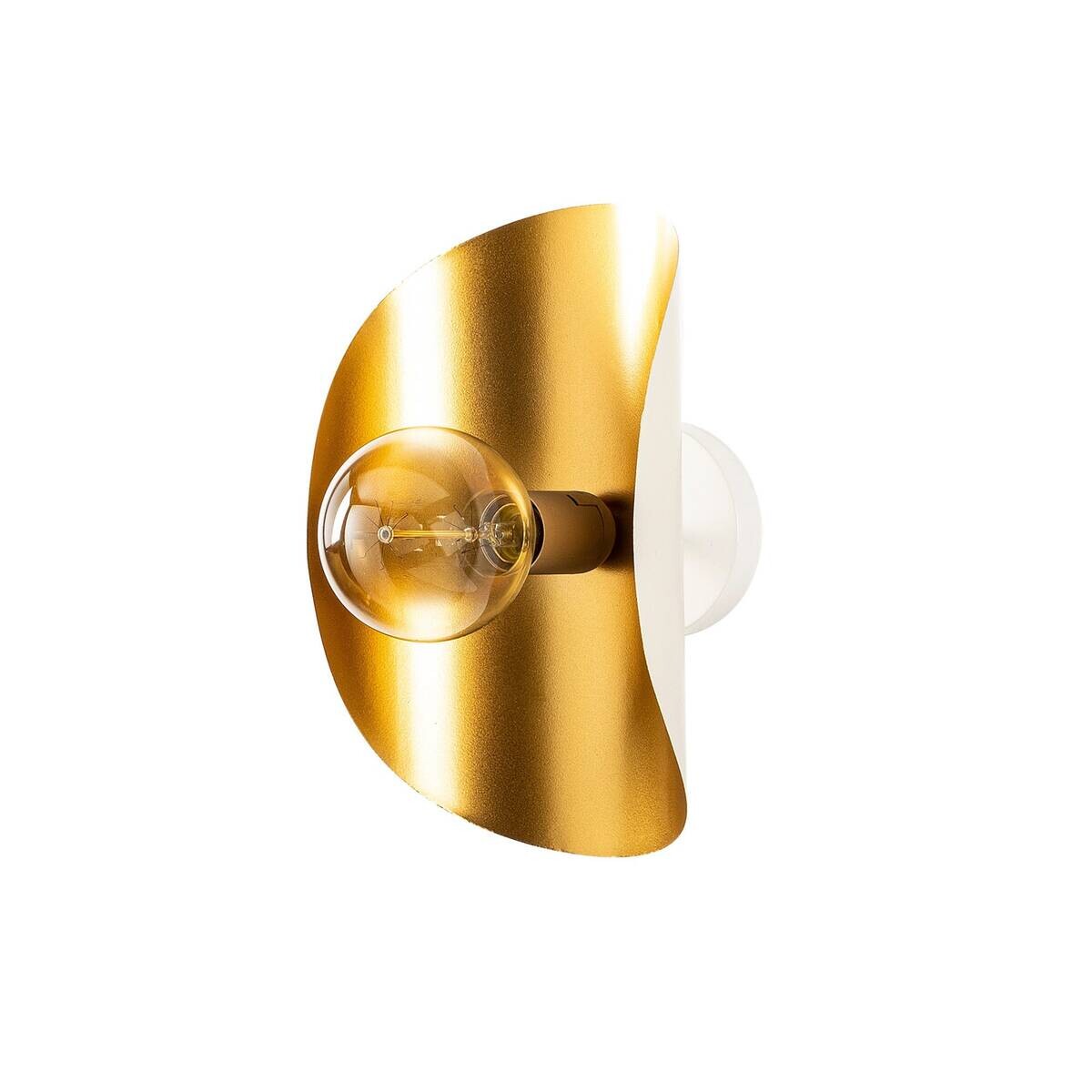 Opviq Wandleuchte Sivani gold weiß Eisen B/H/T/L: ca. 13x30x13x17 cm E27 1 Brennstellen