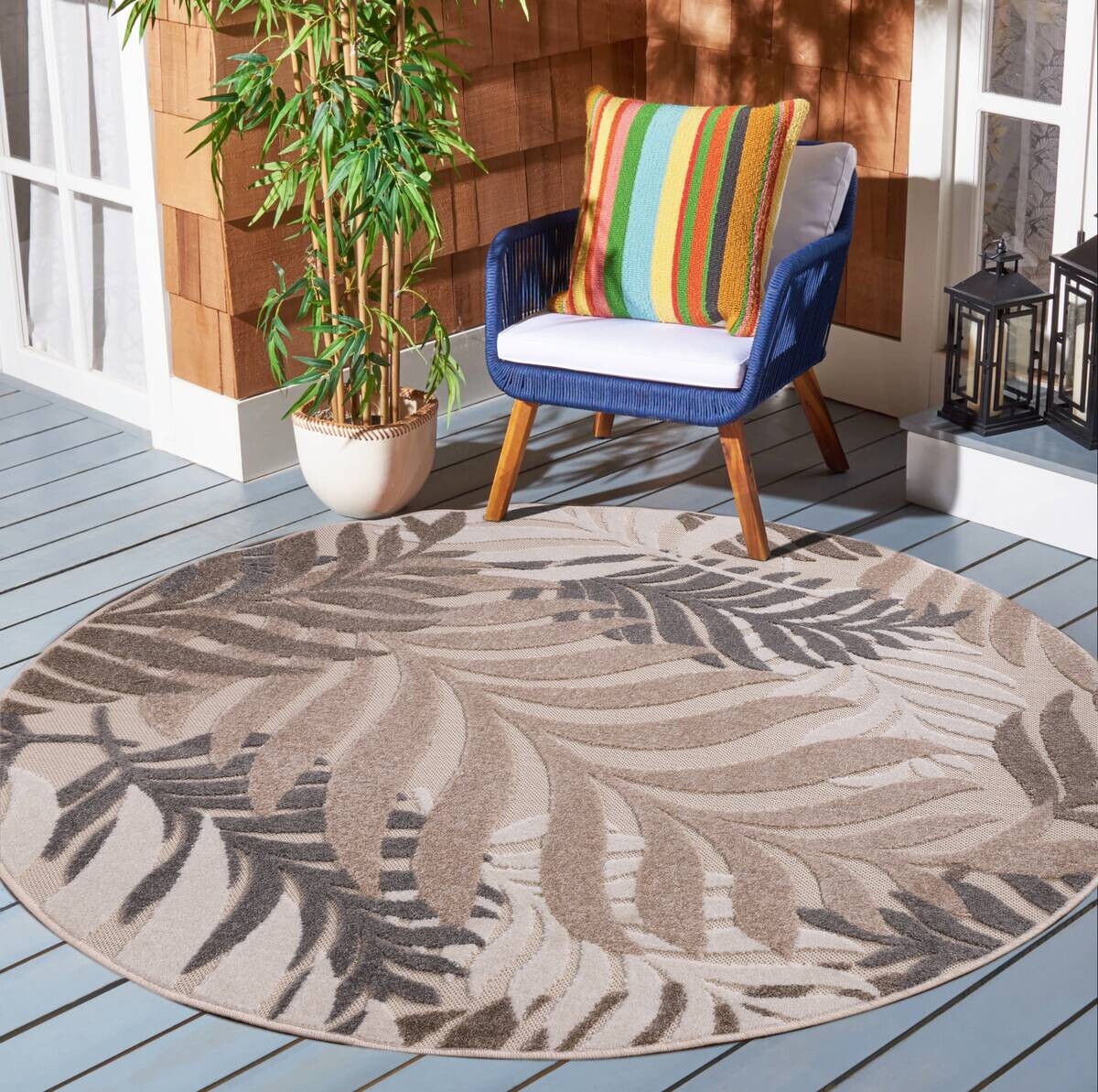 Sanat Outdoorteppich FLORAL creme D: ca. 120 cm