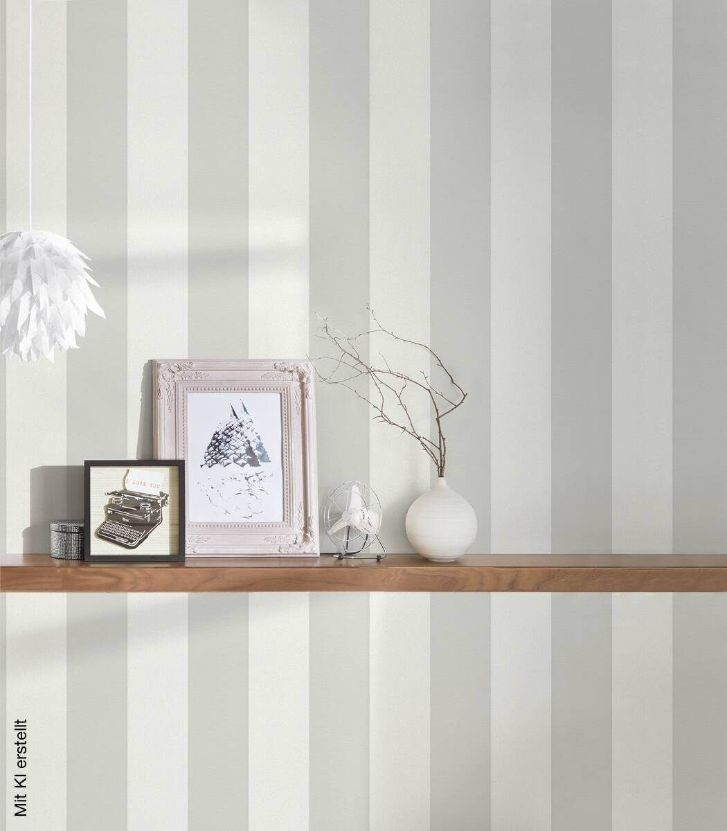 A.S.Creation Vliestapete Trendwall 2 Streifen grau B/L: ca. 53x1005 cm