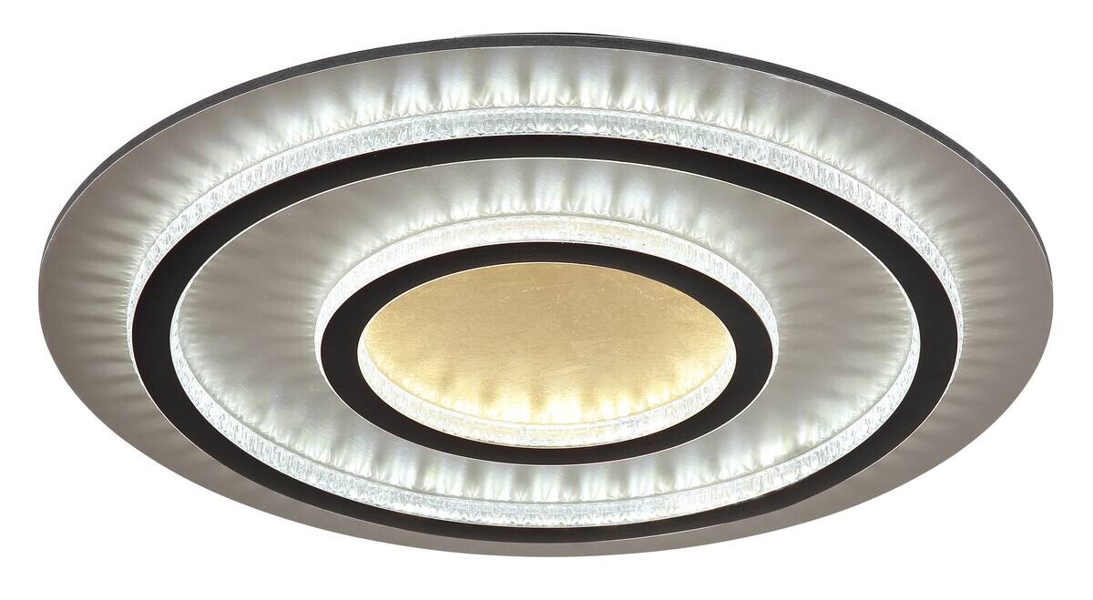GLOBO LED-Deckenleuchte gold klar mattschwarz Kunststoff Metall H/D: ca. 6x55 cm 1 Brennstellen