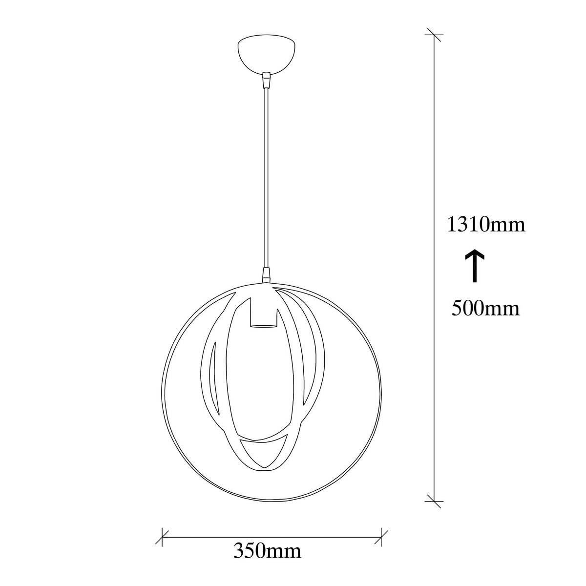 Opviq Pendelleuchte Vaveyla schwarz Metall B/H/T/L/D: ca. 35x131x35x35x35 cm E27 1 Brennstellen