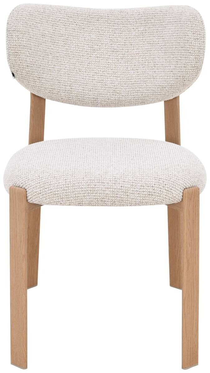 Stuhl Mila beige Webstoff B/H/T: ca. 50x81,5x60 cm
