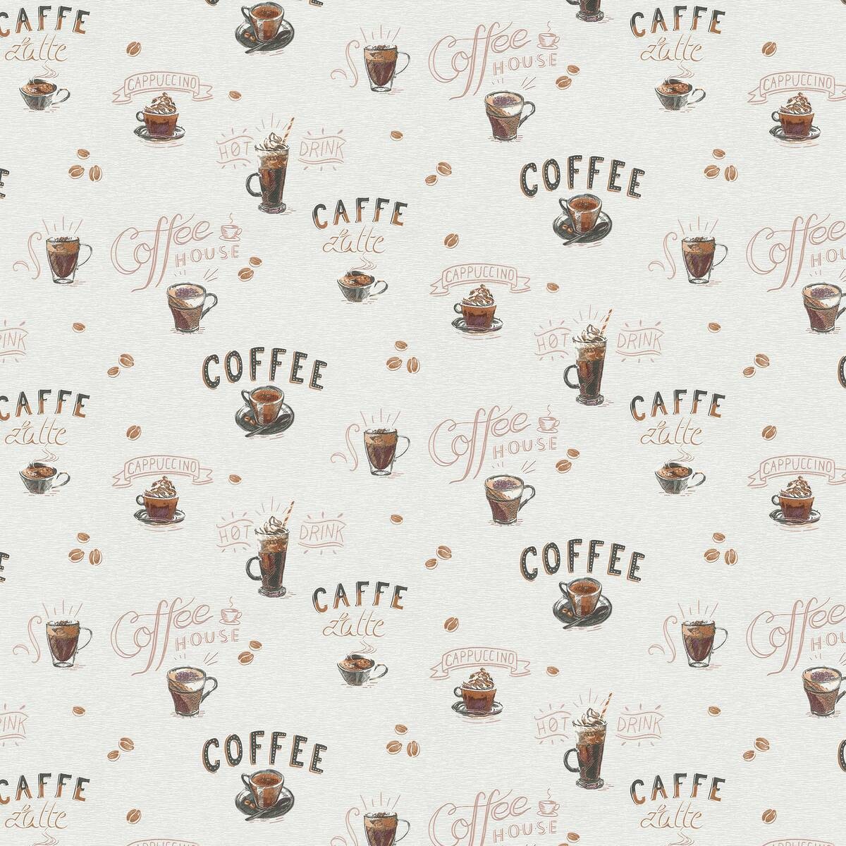 Erismann Vliestapete Coffee creme B/L: ca. 53x1005 cm