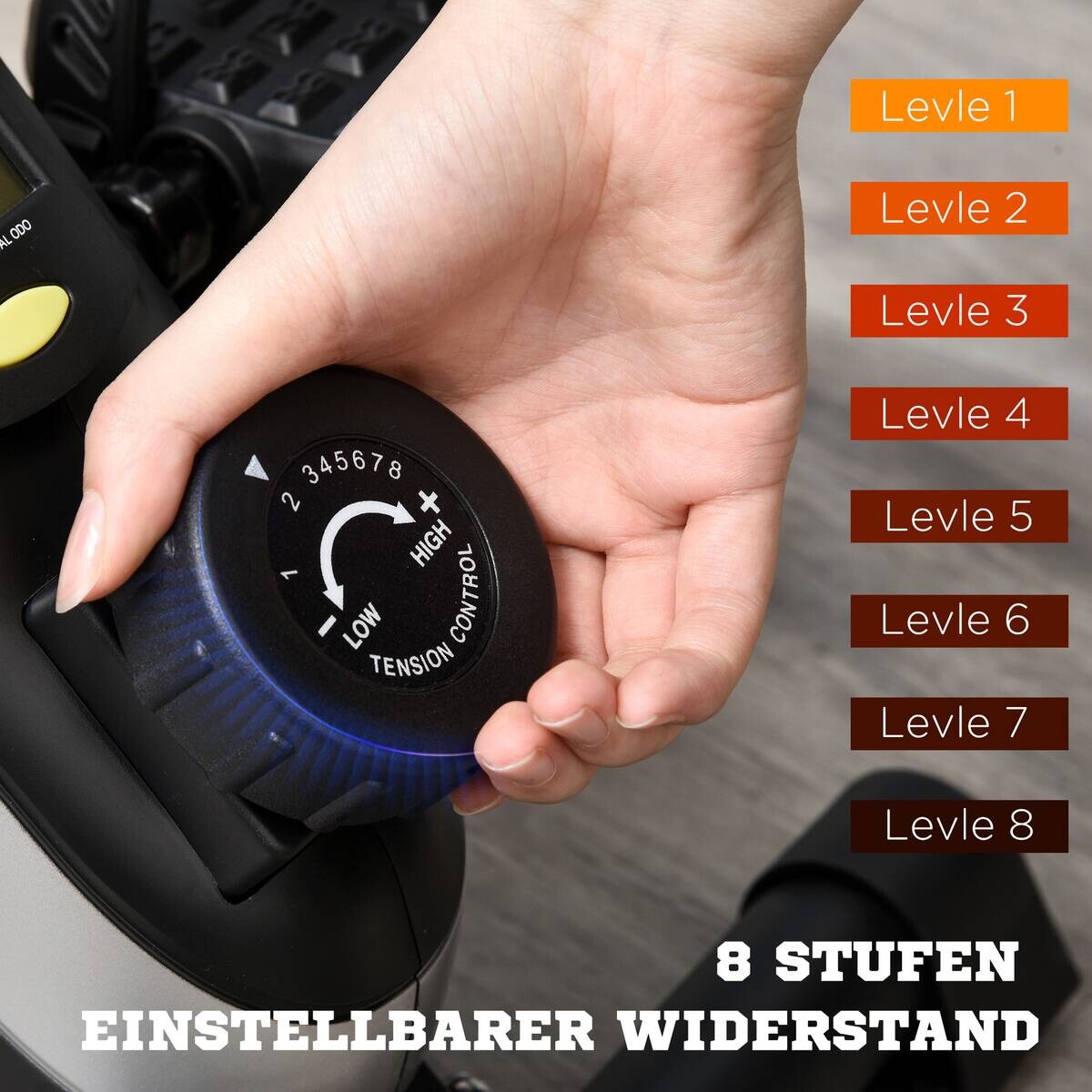 HOMCOM Mini Heimtrainer silber Kunststoff B/H/L: ca. 44x34x53 cm