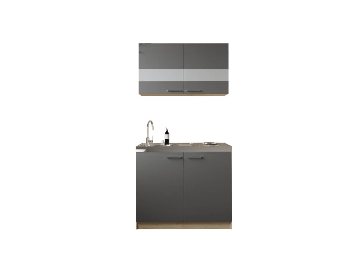 Anbauküchen-Set Merle grau B/H/T: ca. 100x200x60 cm