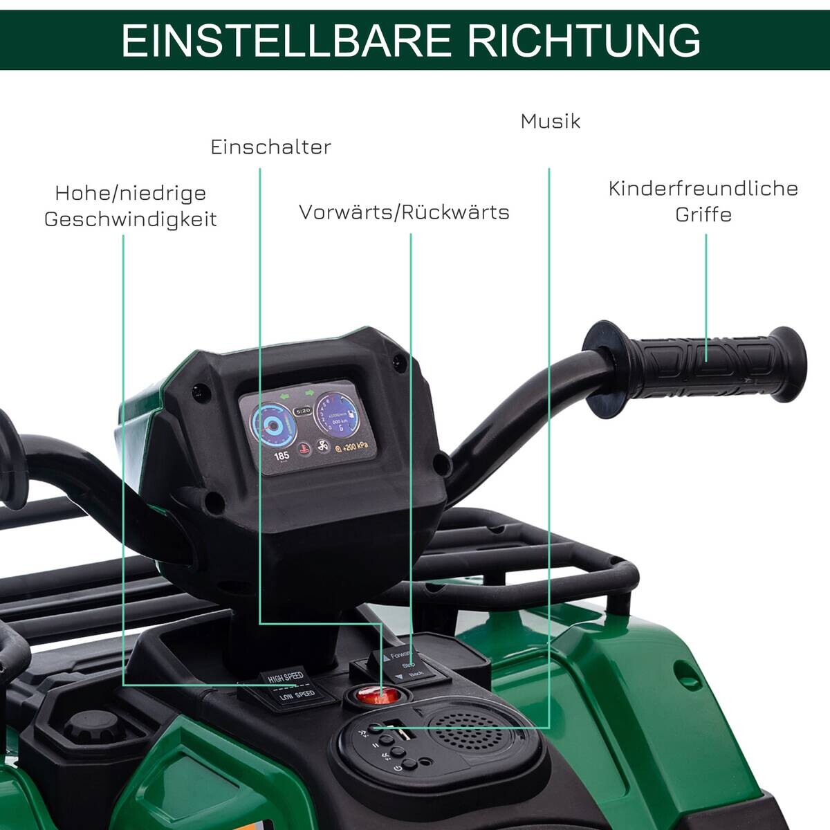 HOMCOM Kinderauto schwarz B/H/L: ca. 45x88x50 cm