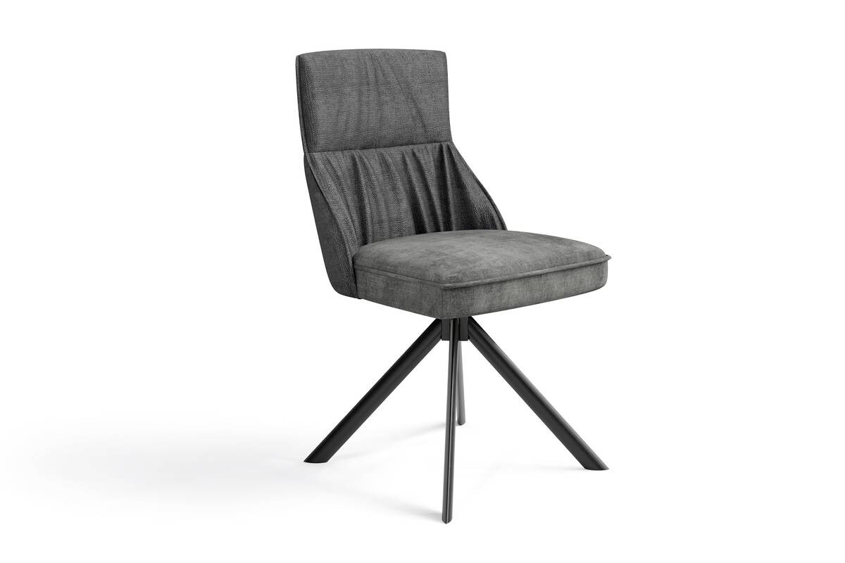 Stuhl CALIFORNIA 2er-Set anthrazit Webstoff B/H/T: ca. 50x89x56 cm