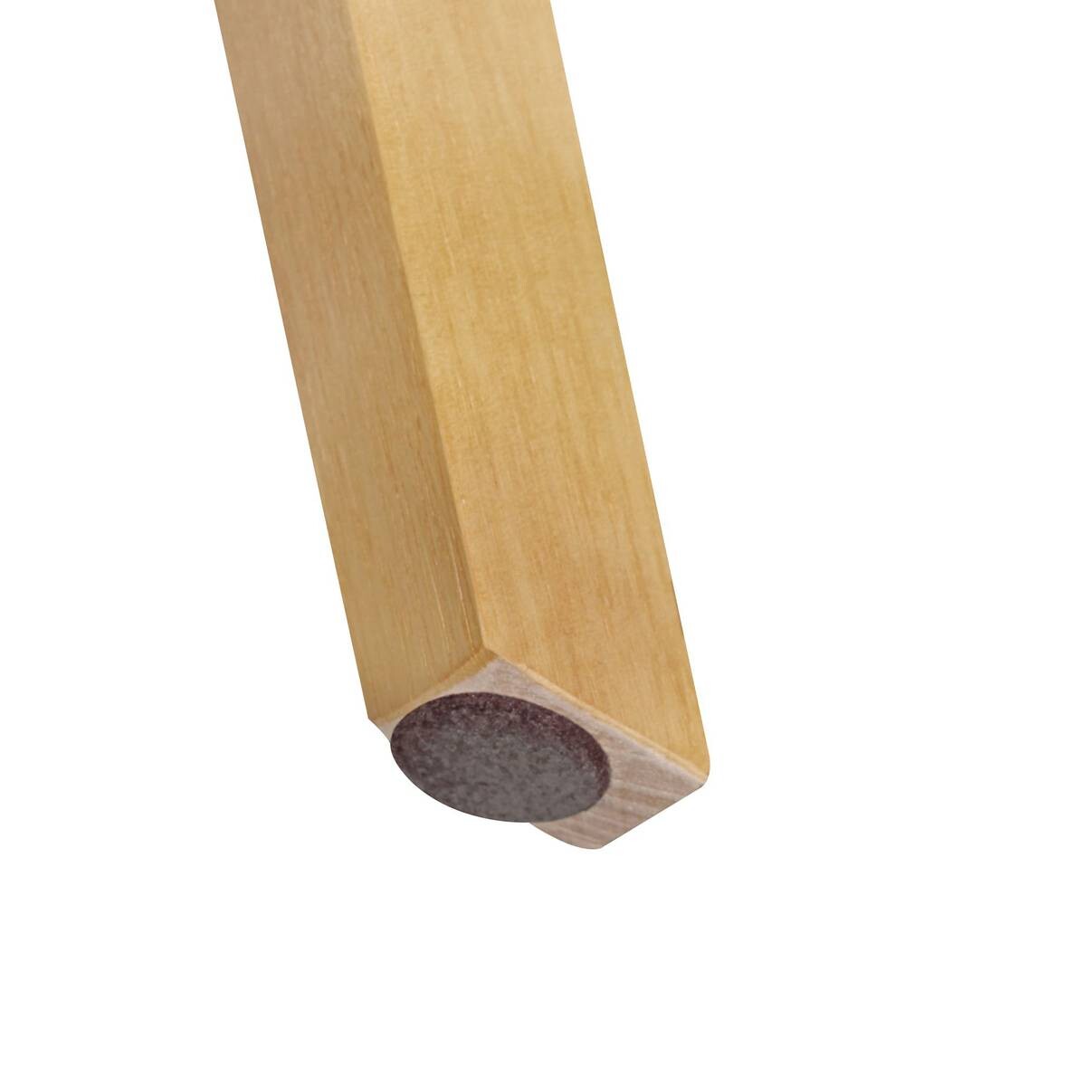 Stuhl 2er-Set weiß natur Kunststoff Echtholz Kunstleder B/H/T: ca. 52x87x49 cm