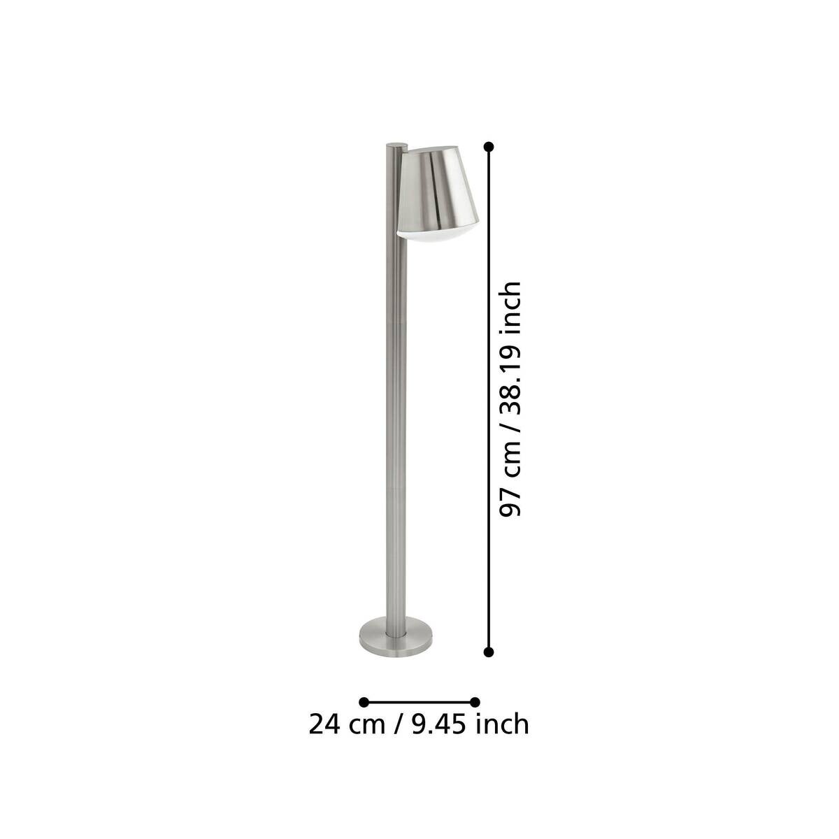 Eglo Stehlampe Caldiero C Kunststoff Metall B/H/L: ca. 14x97x24 cm E27 1 Brennstellen