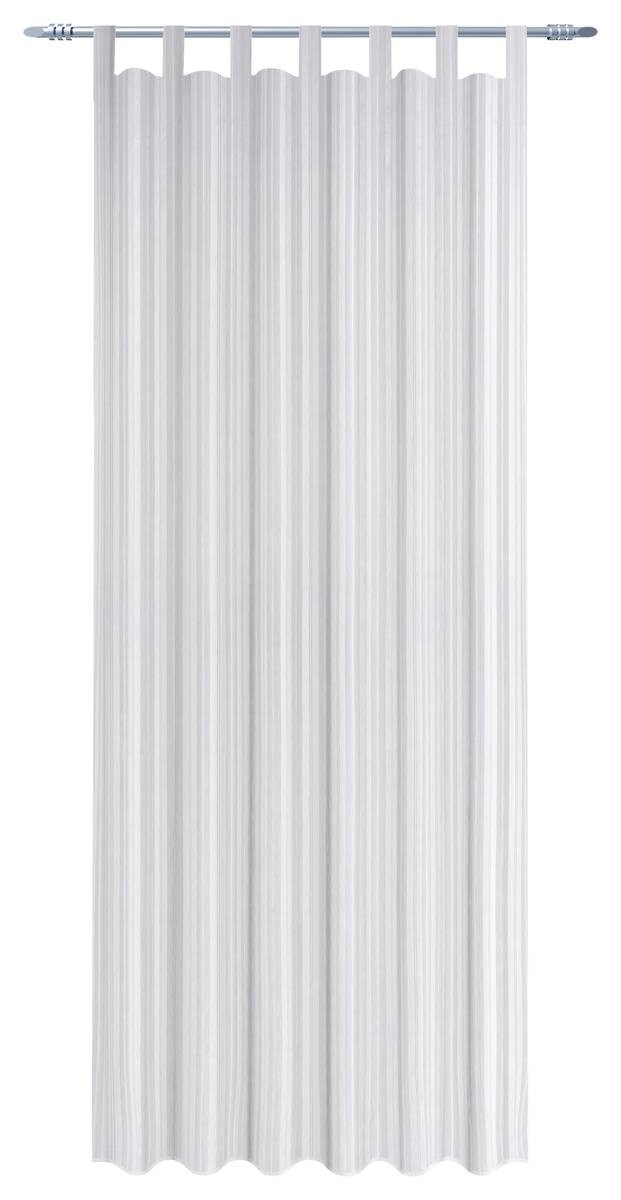 Schlaufenvorhang New Stripe weiß B/L: ca. 140x175 cm