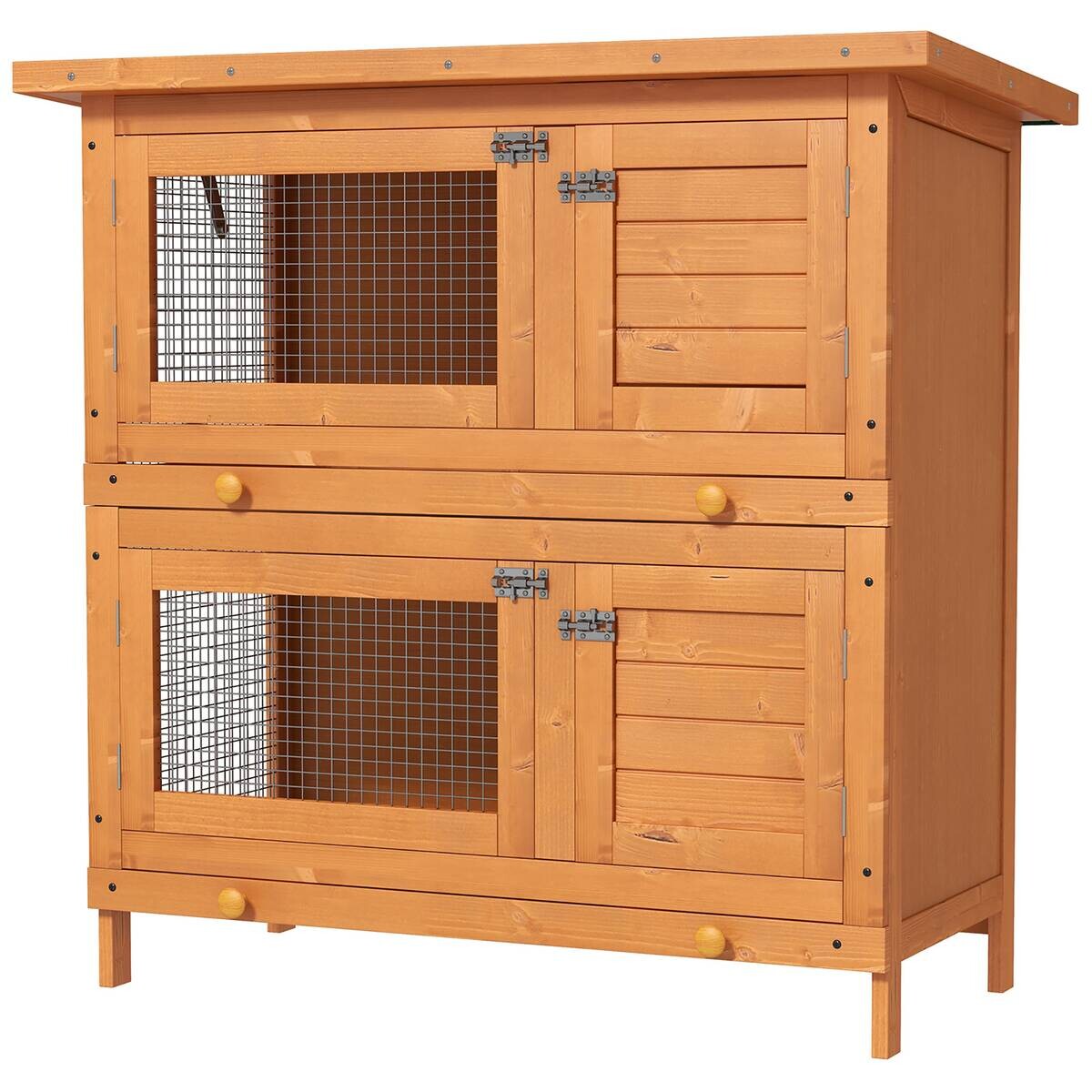PawHut Kleintierstall grün Holz B/H/L: ca. 45x90x90 cm