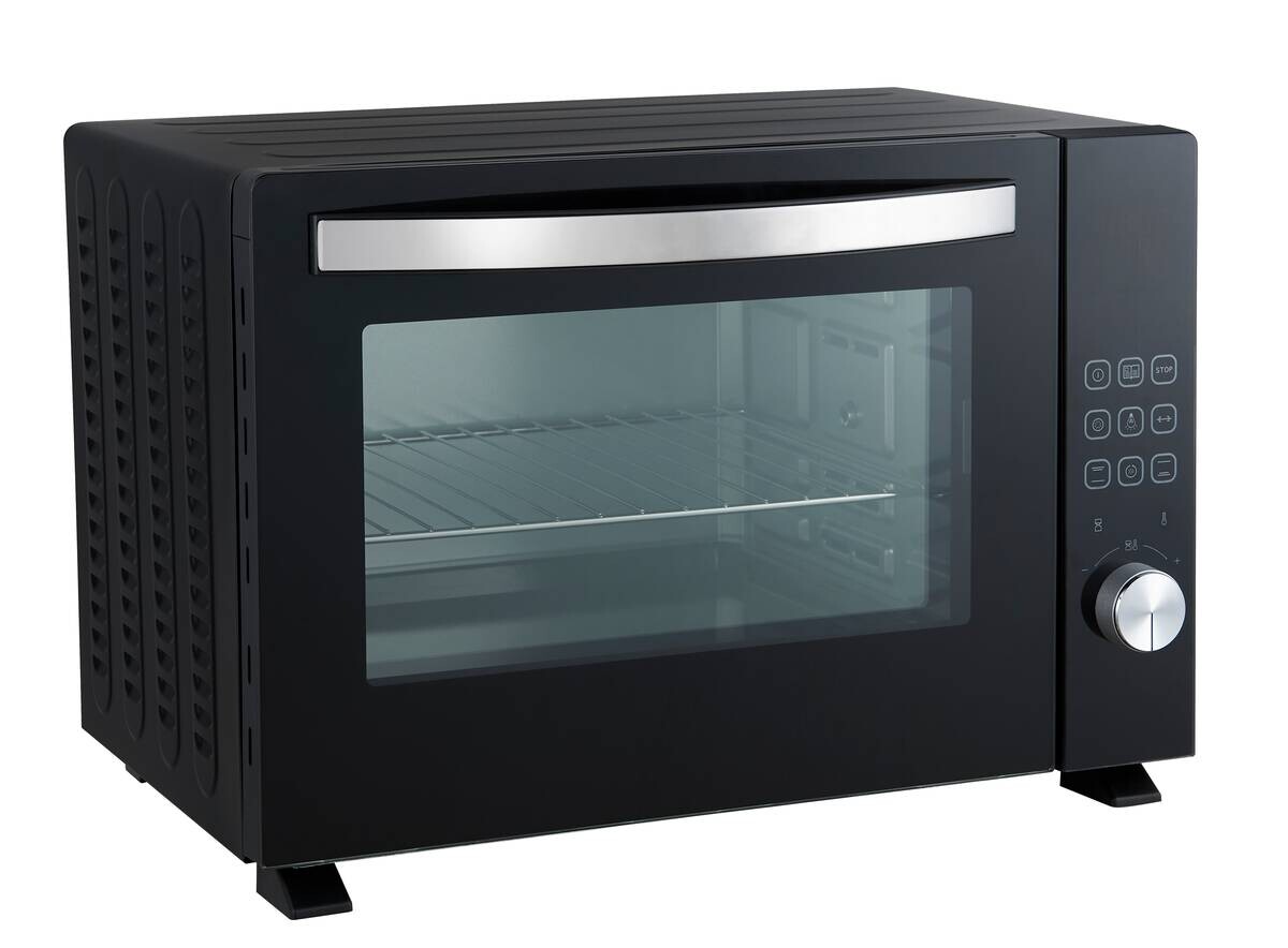 POCOline Mini-Backofen schwarz Glas B/H/L: ca. 38,4x37,2x53,6 cm ca. 36 l