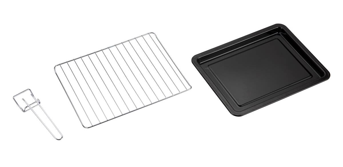 POCOline Mini-Backofen schwarz Metall B/H/L: ca. 29,6x23,1x39,1 cm ca. 9 l