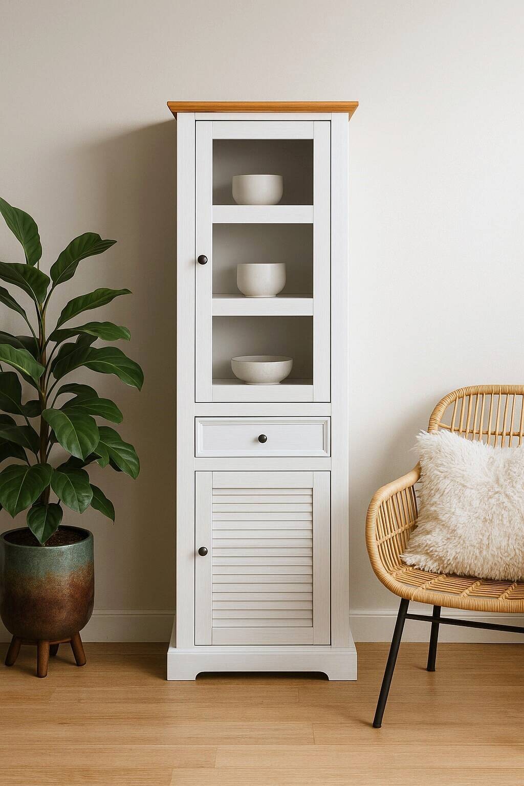 Vitrine Breda B/H/T: ca. 70x195x42 cm