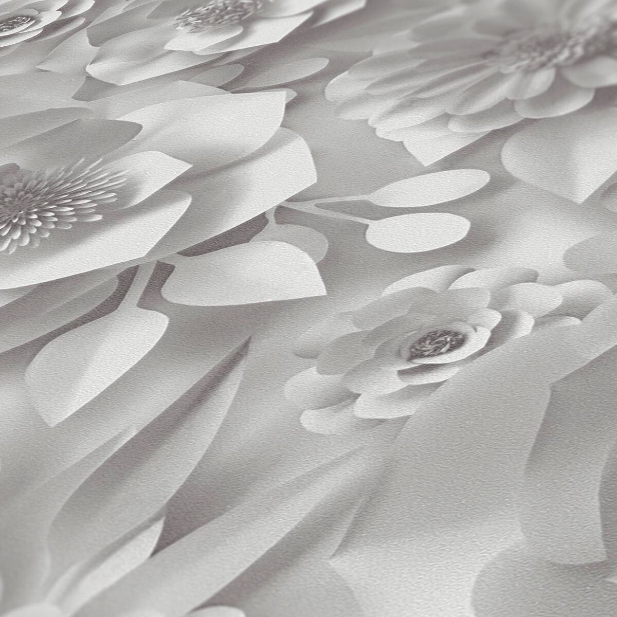 A.S.Creation Vliestapete Floral grau B/H: ca. 0,53x10,05 cm