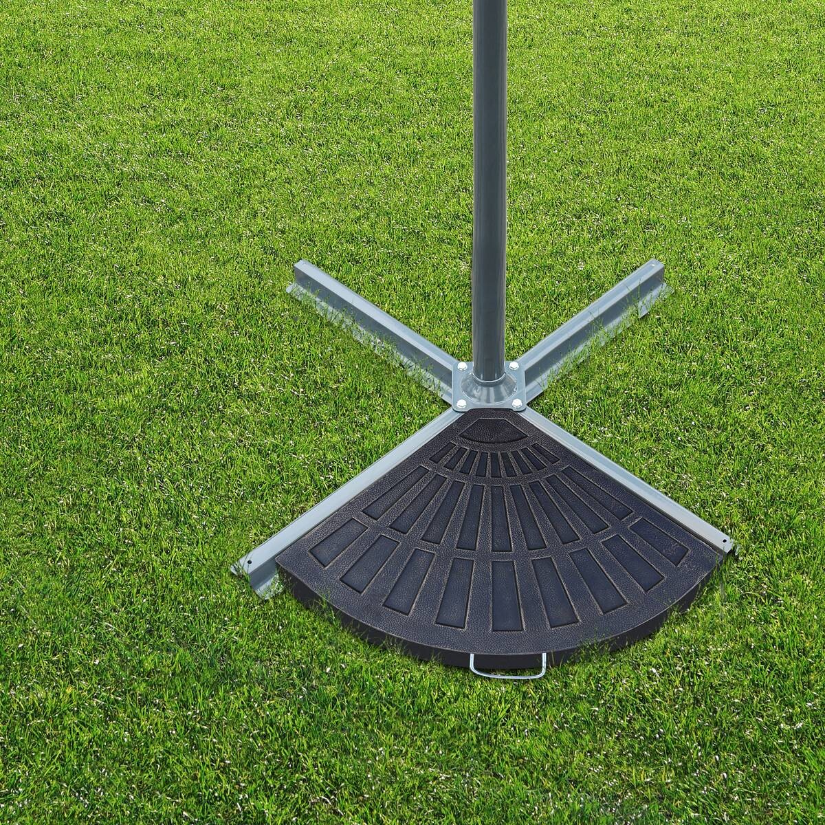 Outsunny Platten-Schirmständer mit Handgriff bronze Metall B/H/L: ca. 47x4,2x66 cm