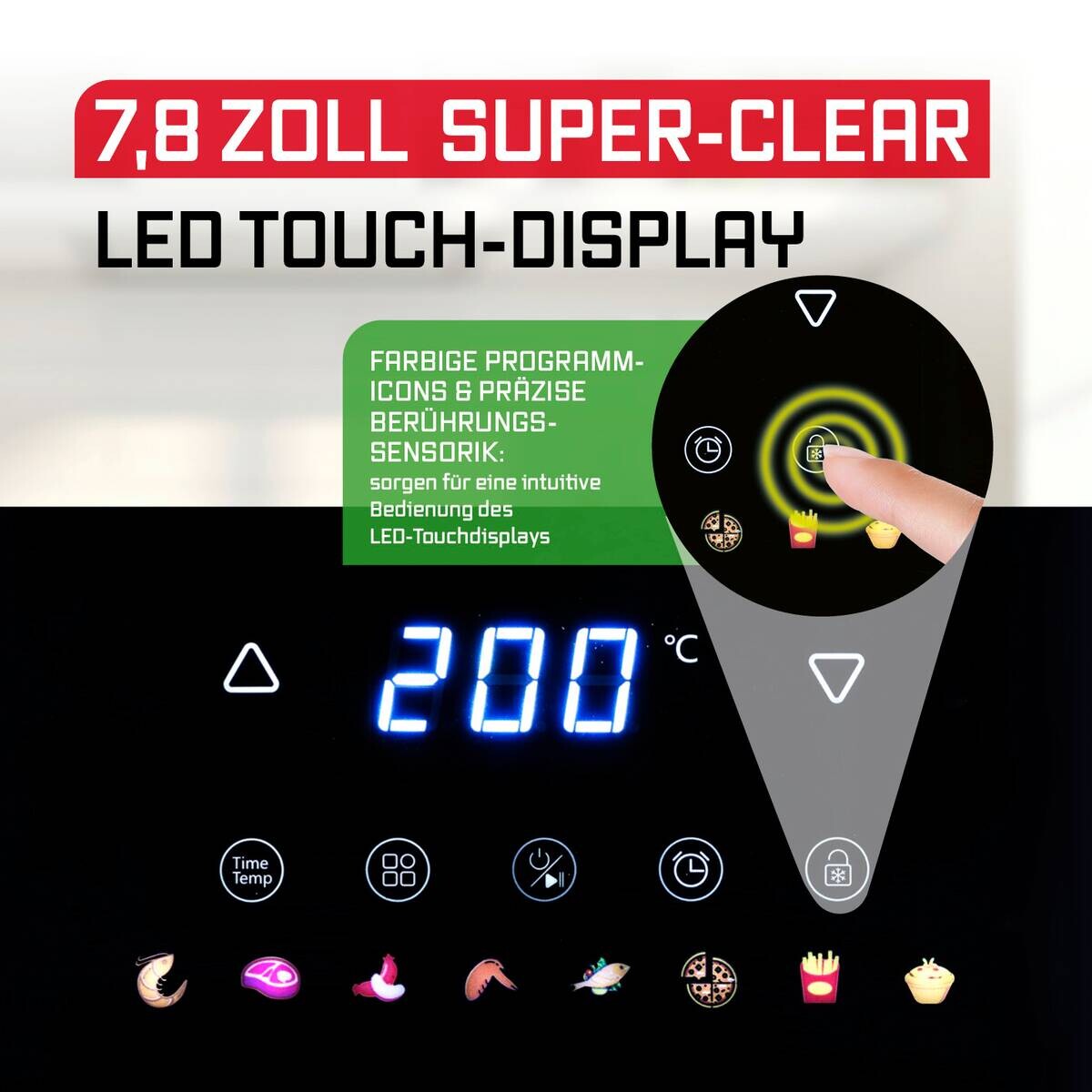 GOURMETmaxx Heißluftfritteuse 16394 schwarz Kunststoff B/H/L: ca. 26x29,5x36 cm ca. 4,5 l