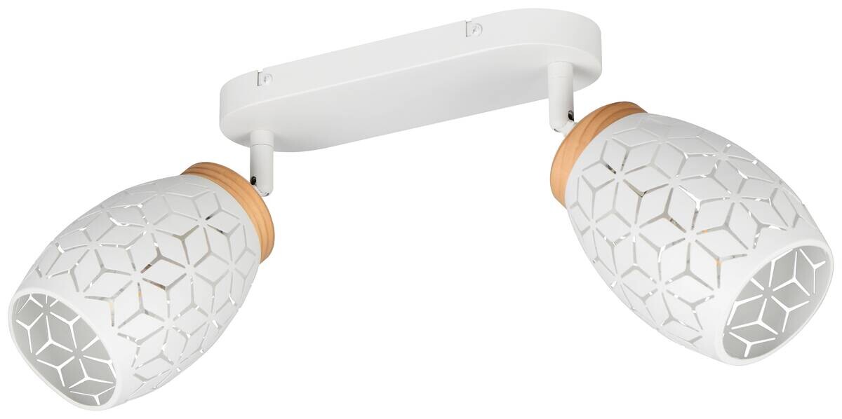 Reality Spots Bidar weiß Metall B/H/L: ca. 28x27x12 cm E14 2 Brennstellen