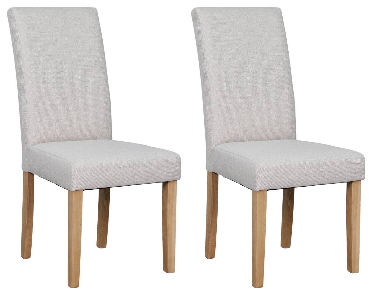 Stuhl ELIAS, 2er-Set taupe Webstoff B/H/T: ca. 47x99,5x60 cm