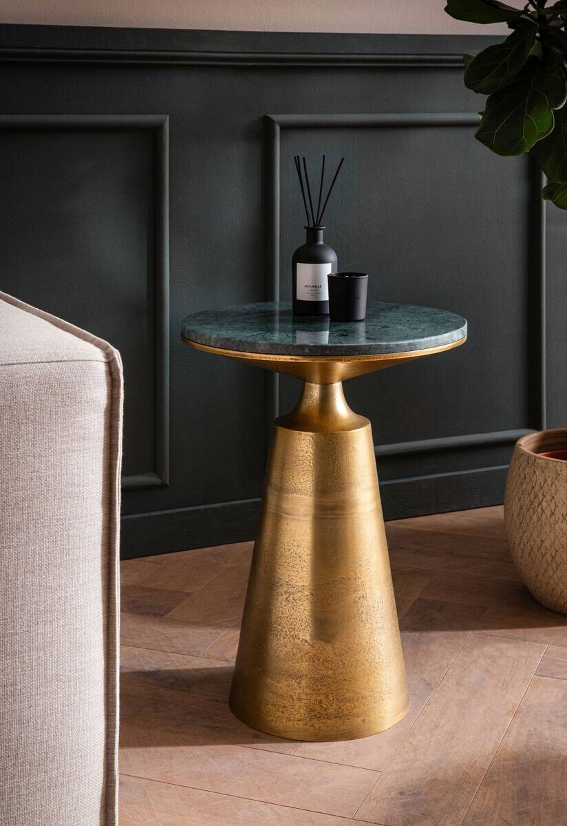 Beistelltisch gold Optik Marmor B/H/T: ca. 40x57x40 cm