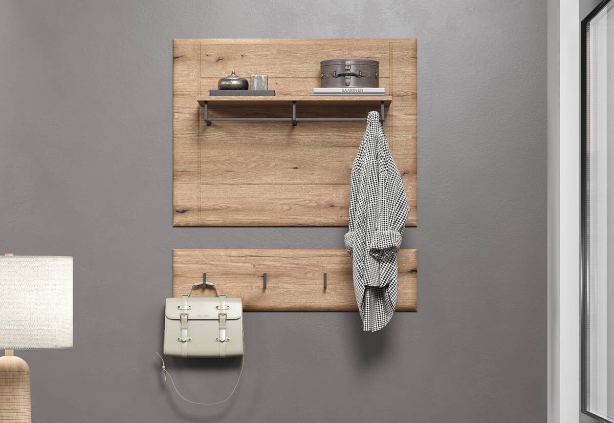 Garderobenpaneel Marlon Eiche Evoke Coast Nachbildung B/H/T: ca. 91x70x26 cm